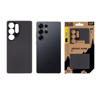 Samsung S25 Ultra TACTICAL MAGFORCE ARAMID szilikon telefonvédő ultravékony, karbon minta, FEKETE