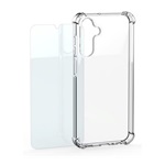 Samsung S26 Designed for SAMSUNG műanyag telefonvédő ütésállóság, légpárnás sarok + képernyővédő üveg, ÁTLÁTSZÓ