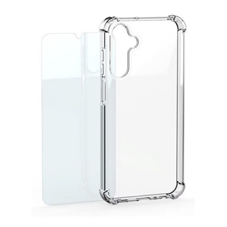 Samsung S26 Designed for SAMSUNG műanyag telefonvédő ütésállóság, légpárnás sarok + képernyővédő üveg, ÁTLÁTSZÓ