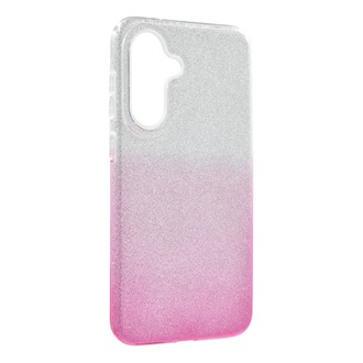 Samsung S26 GIGAPACK Szilikon telefonvédő műanyag belső, csillogó hátlap, ÁTLÁTSZÓ/RÓZSASZÍN