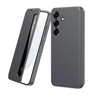 Samsung S26 GIGAPACK Tok álló aktív FLIP, Smart View Window, SÖTÉTSZÜRKE