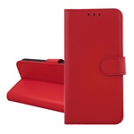 Samsung S26 GIGAPACK Tok álló, bőr hatású FLIP, asztali tartó, PIROS