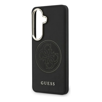 Samsung S26 GUESS PERFORATED LOGO MAGSAFE szilikon telefonvédő ütésállóság, mágneses, FEKETE