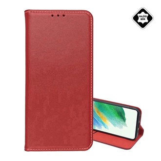 Samsung S26 Plus GIGAPACK Tok álló, valódi bőr FLIP, asztali tartó, BORDÓ
