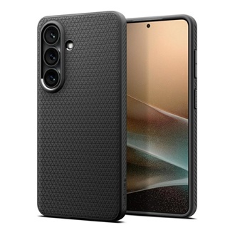 Samsung S26 Plus SPIGEN LIQUID AIR szilikon telefonvédő ütésállóság, rombusz, FEKETE