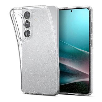 Samsung S26 SPIGEN LIQUID CRYSTAL GLITTER szilikon telefonvédő ütésállóság, csillámporos, ÁTLÁTSZÓ