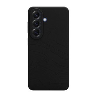 Samsung S26 TACTICAL BEAVER szilikon telefonvédő mikrofiber plüss belső, topográfiai minta, FEKETE