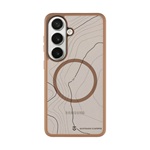 Samsung S26 TACTICAL MAGFORCE HYPERSTEALTH SIKA szilikon telefonvédő ütésállóság, topográfiai minta, SÖTÉTBARNA