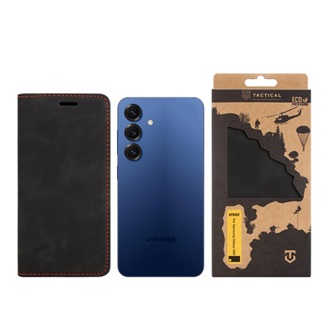 Samsung S26 TACTICAL XPROOF tok álló, bőr hatású FLIP, prémium, FEKETE