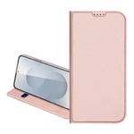 Samsung S26 Ultra DUX DUCIS SKIN PRO tok álló, bőr hatású FLIP, asztali tartó, RÓZSASZÍN