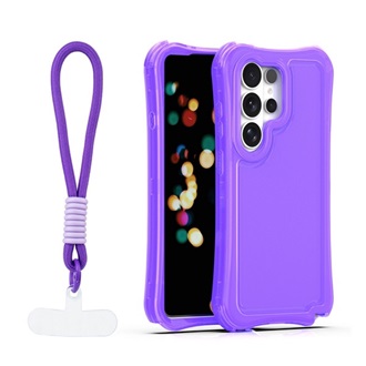 Samsung S26 Ultra GIGAPACK Szilikon telefonvédő ütésállóság, műanyag hátlap + kézpánt, LILA