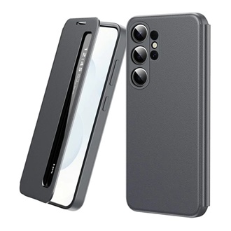 Samsung S26 Ultra GIGAPACK Tok álló aktív FLIP, Smart View Window, SÖTÉTSZÜRKE