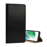 Samsung S26 Ultra GIGAPACK Tok álló, valódi bőr FLIP, asztali tartó, FEKETE