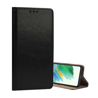 Samsung S26 Ultra GIGAPACK Tok álló, valódi bőr FLIP, asztali tartó, FEKETE