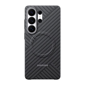 Samsung S26 Ultra SAMSUNG szilikon telefonvédő mágneses, karbon minta, SÖTÉTSZÜRKE