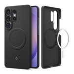 Samsung S26 Ultra SPIGEN AIR SKIN ARAMID MAGSAFE műanyag telefonvédő ultravékony, karbon minta, FEKETE