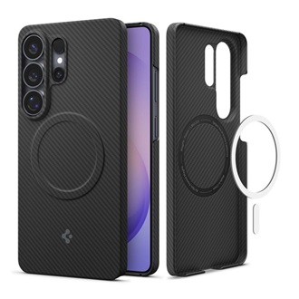 Samsung S26 Ultra SPIGEN AIR SKIN ARAMID MAGSAFE műanyag telefonvédő ultravékony, karbon minta, FEKETE