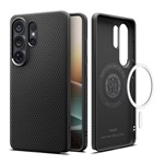 Samsung S26 Ultra SPIGEN LIQUID AIR szilikon telefonvédő ütésállóság, MagSafe, FEKETE