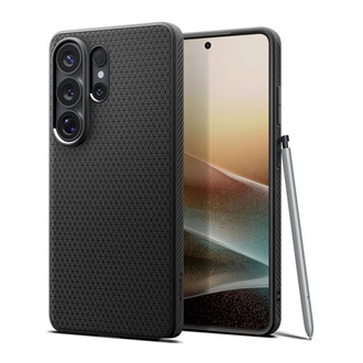 Samsung S26 Ultra SPIGEN LIQUID AIR szilikon telefonvédő ütésállóság, rombusz, FEKETE