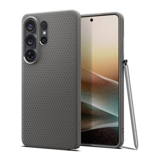 Samsung S26 Ultra SPIGEN LIQUID AIR szilikon telefonvédő ütésállóság, rombusz, SÖTÉTSZÜRKE