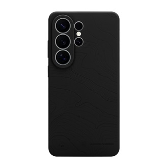 Samsung S26 Ultra TACTICAL BEAVER szilikon telefonvédő mikrofiber plüss belső, topográfiai minta, FEKETE