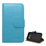 Samsung S6 Gigapack tok álló, bőr hatású FLIP, prémium, VILÁGOSKÉK