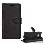Samsung S8 Gigapack tok álló, bőr hatású FLIP, prémium, FEKETE