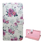 Samsung S8 Plus Gigapack tok álló, bőr hatású FLIP, bazsarózsa, FEHÉR