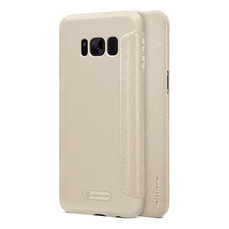 Samsung S8 Plus NILLKIN SPARKLE műanyag telefonvédő FLIP, oldalra nyíló, ARANY