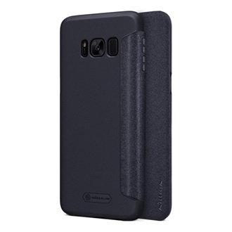 Samsung S8 Plus NILLKIN SPARKLE műanyag telefonvédő FLIP, oldalra nyíló, FEKETE