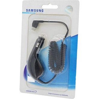 Samsung SGH-E200 ECO SAMSUNG autós töltő 3.5W + fix speciális kábel FEKETE