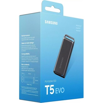 Samsung T5 EVO 2TB USB3.2 Gen1 A ütésálló külső SSD fekete