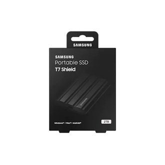 Samsung T7 Shield 2TB USB3.2 Gen2 C 2,5" vízálló ütésálló külső SSD fekete