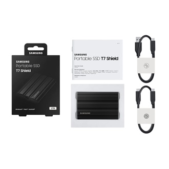 Samsung T7 Shield 2TB USB3.2 Gen2 C 2,5" vízálló ütésálló külső SSD fekete