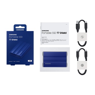 Samsung T7 Shield 2TB USB3.2 Gen2 C 2,5" vízálló ütésálló külső SSD kék