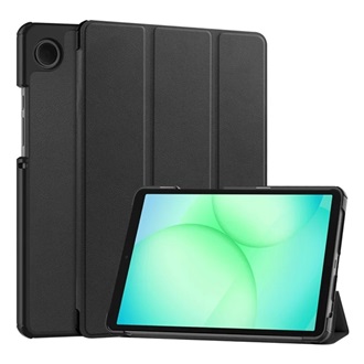 Samsung Tab A11 LTE GIGAPACK Tok álló, bőr hatású aktív FLIP, asztali tartó, FEKETE