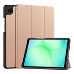 Samsung Tab A11 LTE GIGAPACK Tok álló, bőr hatású aktív FLIP, asztali tartó, ROZÉARANY