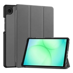 Samsung Tab A11 LTE GIGAPACK Tok álló, bőr hatású aktív FLIP, asztali tartó, SÖTÉTSZÜRKE