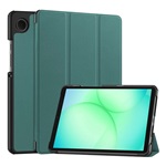 Samsung Tab A11 LTE GIGAPACK Tok álló, bőr hatású aktív FLIP, asztali tartó, SÖTÉTZÖLD