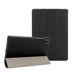 Samsung Tab A11 LTE / Tab A11 WIFI TACTICAL BOOK TRIFOLD tok álló, bőr hatású aktív FLIP, asztali tartó, FEKETE