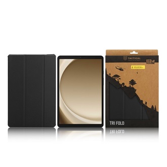 Samsung Tab A11 Plus LTE TACTICAL BOOK TRIFOLD tok álló, bőr hatású aktív FLIP, asztali tartó, FEKETE
