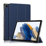 Samsung Tab A9 Plus 5G Gigapack Tok álló, bőr hatású aktív FLIP, asztali tartó, SÖTÉTKÉK