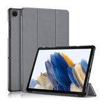 Samsung Tab A9 Plus 5G Gigapack Tok álló, bőr hatású aktív FLIP, asztali tartó, SÖTÉTSZÜRKE