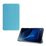 Samsung Tab A 10.1 LTE (2016) GIGAPACK Tok álló, bőr hatású aktív FLIP, asztali tartó, VILÁGOSKÉK