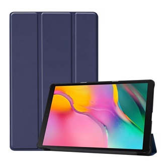Samsung Tab A 10.1 LTE (2019) Gigapack Tok álló, bőr hatású aktív FLIP, asztali tartó, SÖTÉTKÉK