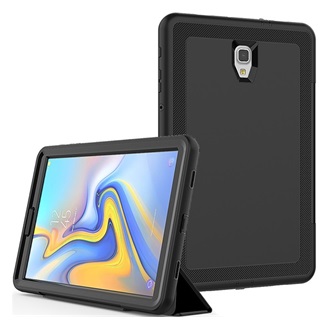 Samsung Tab A 10.5 LTE (2018) Gigapack Defender telefonvédő gumi FLIP előlap, ütésállóság, FEKETE