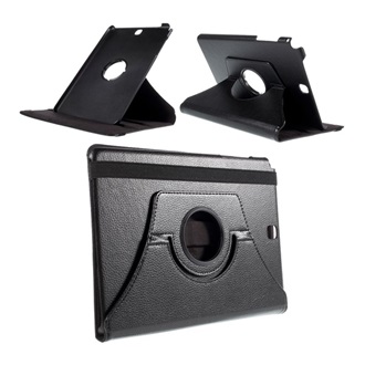 Samsung Tab A 9.7 LTE Gigapack Tok álló, bőr hatású FLIP, 360°, FEKETE