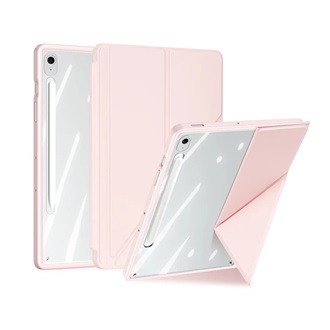Samsung Tab S10 FE Plus WIFI DUX DUCIS MAGI ORIGAMI tok álló, bőr hatású aktív FLIP, ceruza tartó, RÓZSASZÍN