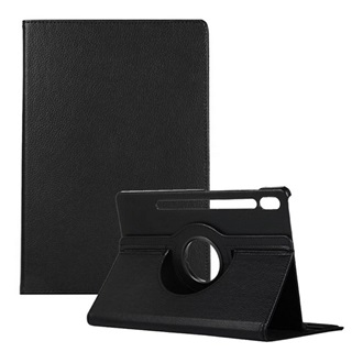 Samsung Tab S10 FE Plus WIFI GIGAPACK Tok álló, bőr hatású FLIP, 360°, FEKETE
