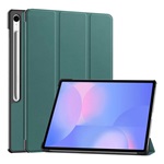 Samsung Tab S10 FE Plus WIFI GIGAPACK Tok álló, bőr hatású aktív FLIP, ceruza tartó, SÖTÉTZÖLD